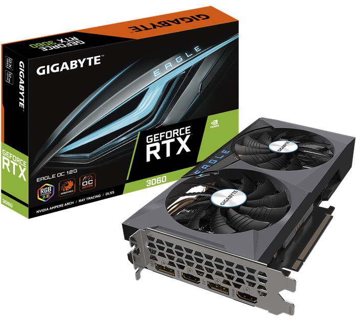 GIGABYTE NVIDIA GeForce RTX3060 12GB グラボ Видеокарта Gigabyte PCI-Ex GeForce RTX 3060 Eagle OC 12GB GDDR6