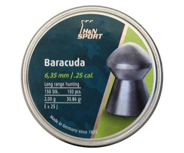 Кулі пневматичні (для повітря) 6,35мм 2г (200шт) H&N Baracuda. 14530195 - зображення 2