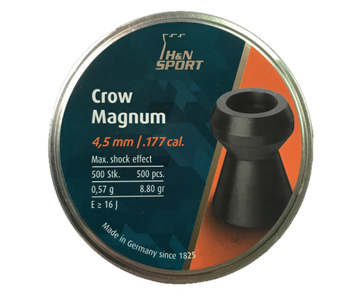 Пули пневматические (для воздушки) 4,5мм 0,57г (500шт) H&N Crow Magnum. 14530119 - изображение 2