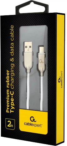 Кабель Cablexpert USB - USB Type-C 2 м White (CC-USB2R-AMCM-2M-W) - зображення 2