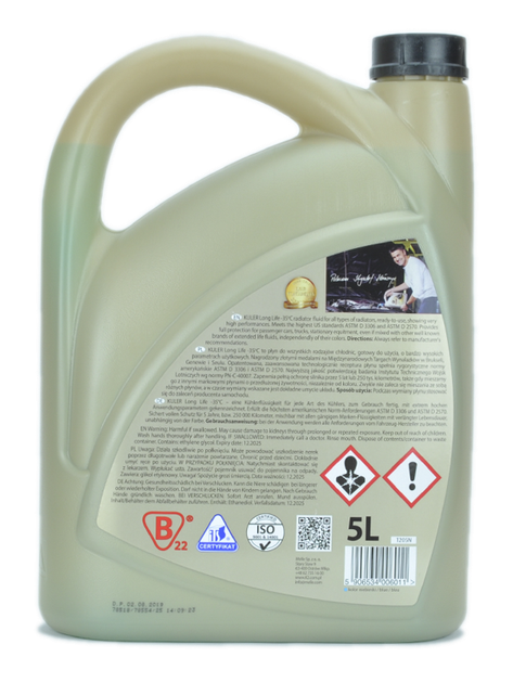 Жидкость охлаждающая K2 Kuler Long Life G11 -35°C антифриз голубой 5 л (T205N) - изображение 2