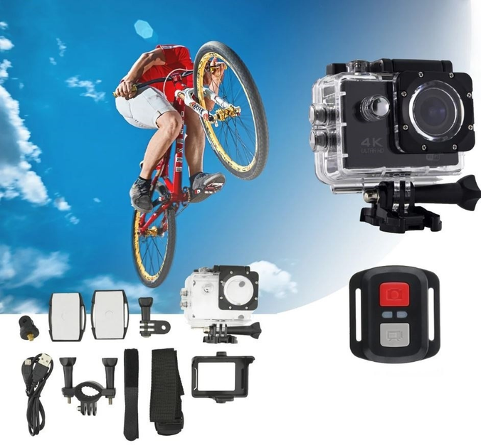 Водонепроницаемая спортивная экшн камера с пультом 4K DVR SPORT S3R Wi ...