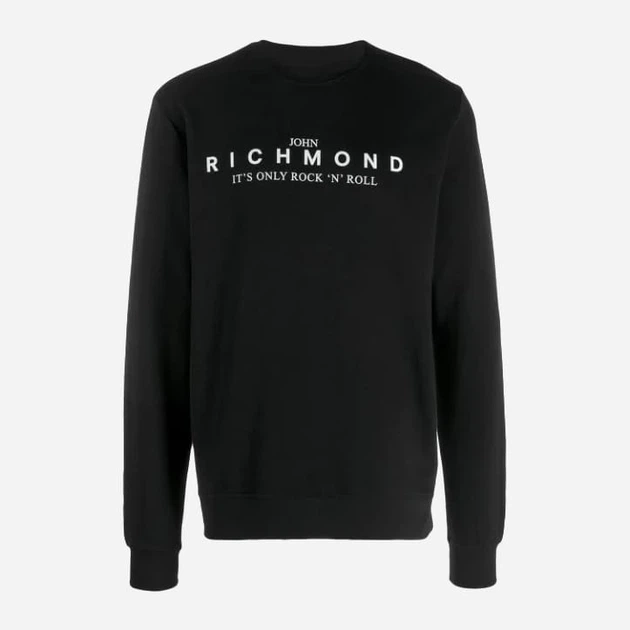 Bluza bez kaptura męska John Richmond RMA19287FE M Czarna (8059394280415) - obraz 4