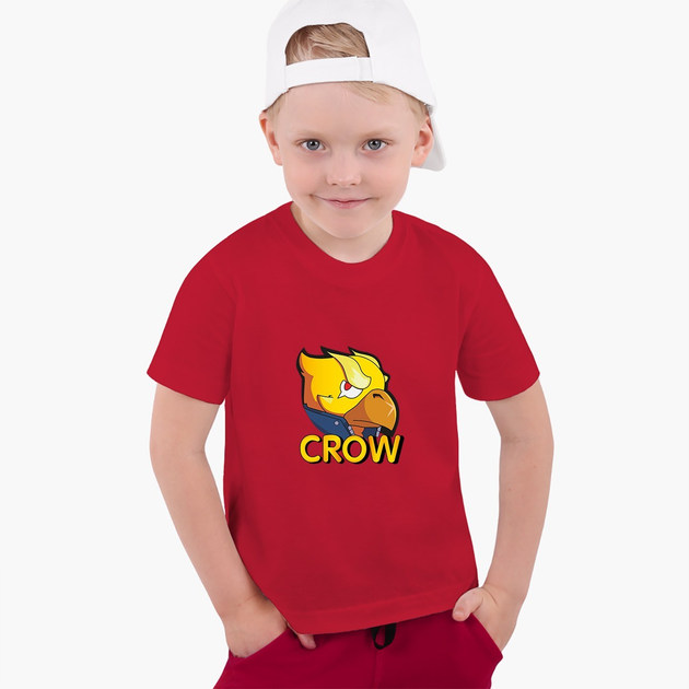 Детская футболка Бравл Старс Ворон желтый (Brawl Stars Crow yellow ...