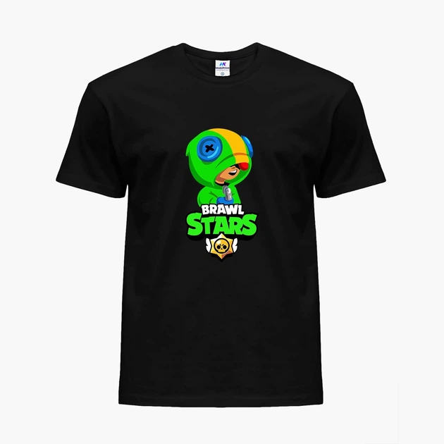 Детская футболка Бравл Старс Леон Зеленый (Brawl Stars Leon Green) (25186-1015) 122-128 см Хлопок Черный - Фото 1 Детская футболка Бравл Старс Леон Зеленый (Brawl Stars Leon Green) (25186-1015) 122-128 см Хлопок Черный - изображение 1