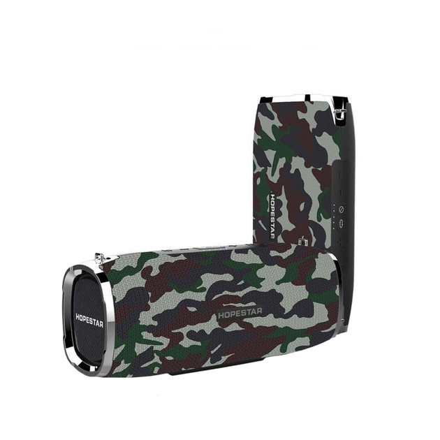 Портативна бездротова Потужна Bluetooth колонка HOPESTAR A6 Хакі - зображення 2