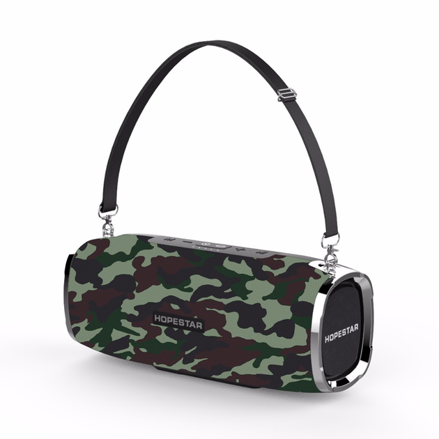 Портативна бездротова Потужна Bluetooth колонка HOPESTAR A6 Хакі - зображення 3