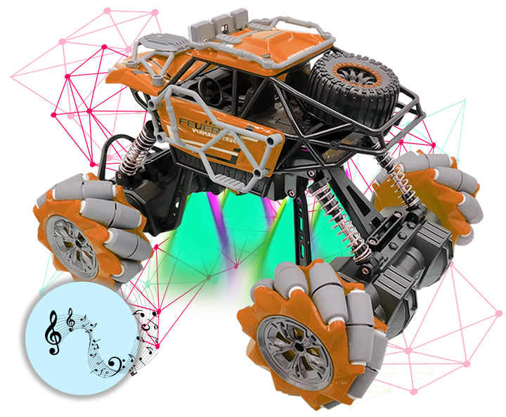 Трюковая Машинка Вездеход Fever Buggy4WD Оранжевая Масштаб 1:16 Sulong Toys Original - изображение 4