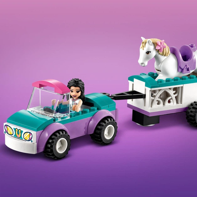 Zestaw klocków LEGO Friends Szkółka jeździecka i przyczepa dla konia 148 elementów (41441) - obraz 7