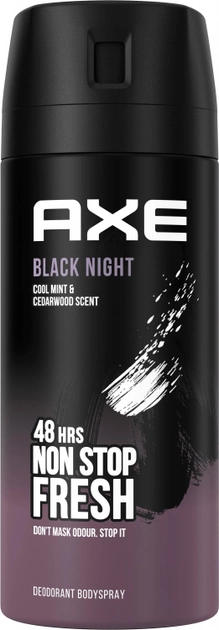Дезодорант-спрей для мужчин AXE Блэк Найт 150 мл (8690637879203) - изображение 1