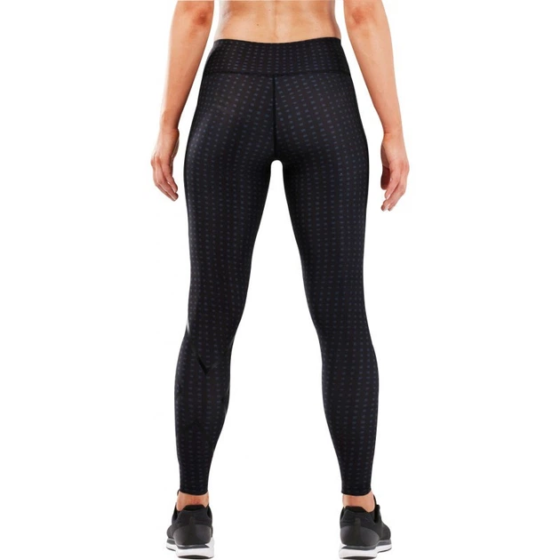 Женские компрессионные тайтсы 2XU, Print Mid-Rise Comp Tights, XS, черный/точечный принт - изображение 2