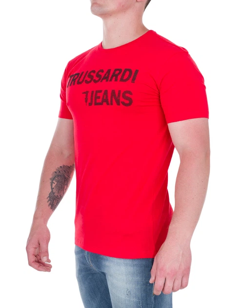 Футболка чоловіча TRUSSARDI JEANS (52T00242-1T001675-R170/92) Червоний XL - изображение 2