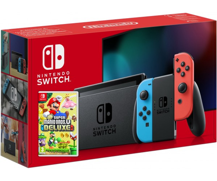 【ソフト付き】Nintendo Switch Nintendo Switch Neon Blue-Red (Upgraded version) + Игра New