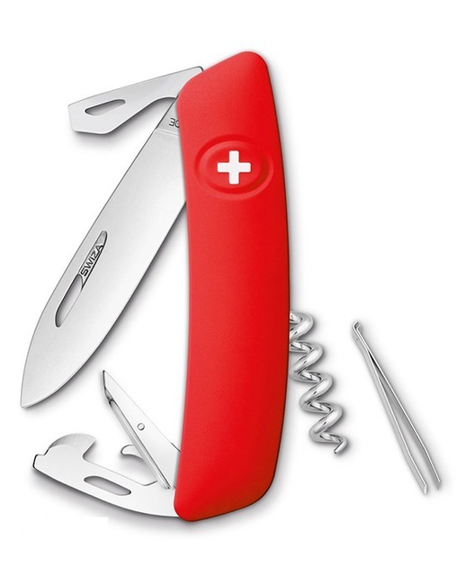 Нож Swiza, красный, 11 функций - изображение 1