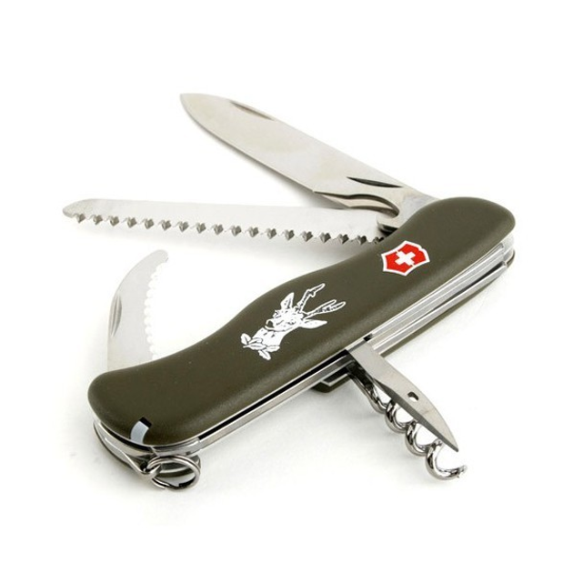 Складаний ніж Victorinox Hunter 0.8873.4 Викторинокс Зелений - зображення 2