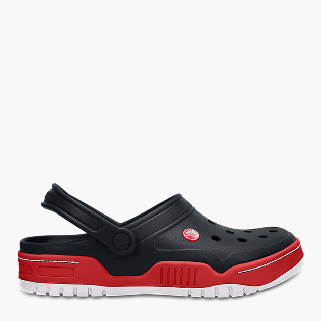 Crocs Front Court Clog Black Red Relaxed Fit 14300