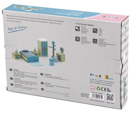 Дерев'яні меблі для ляльок Viga Toys PolarB Спальня (6971608440359) - зображення 2
