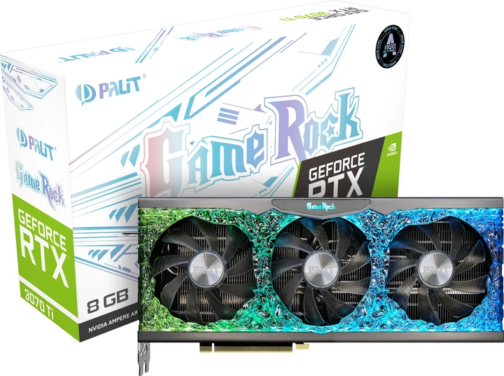 Видеокарта Palit PCI-Ex GeForce RTX 3070 Ti GameRock 8GB GDDR6X