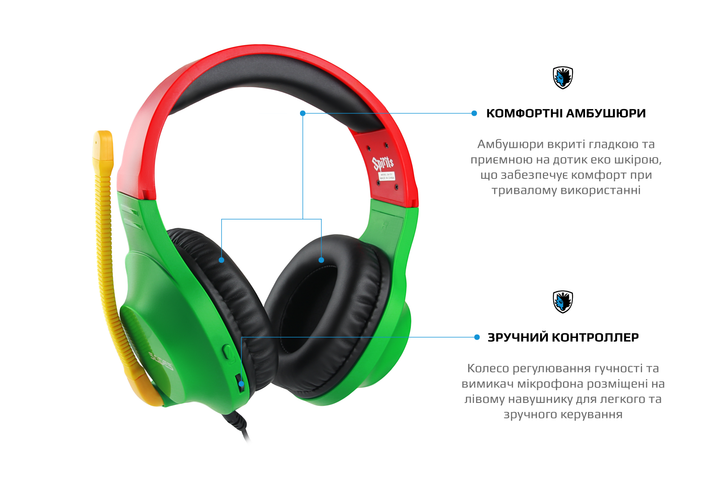 Навушники Sades SA-721 Spirits Rasta (sa721rsj) - Фото 7 Навушники Sades SA-721 Spirits Rasta (sa721rsj) - зображення 7