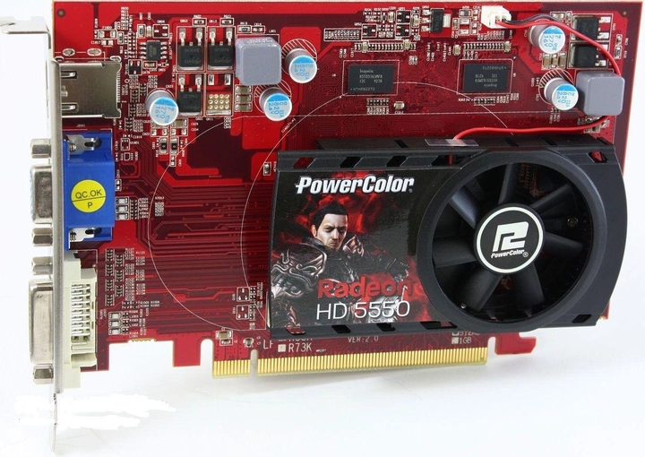 Видеокарта PowerColor PCI-Ex AMD RADEON 5550 2 GB GDDR3 128 BIT ) ( VGA, DVI, HDMI ) Б/У низкие кредит, оплата частями в интернет-магазине ROZETKA | Купить в