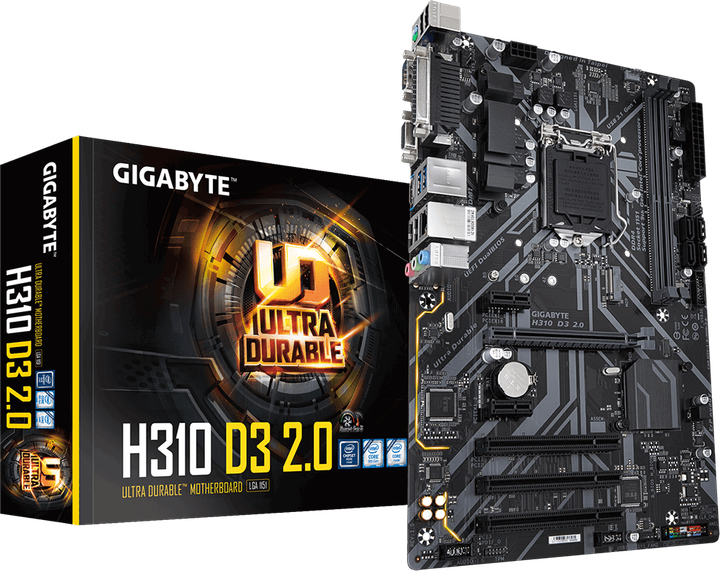Материнская плата Gigabyte H310 D3 2.0 (s1151, Intel H310, PCI-Ex16) - Фото 5 Материнская плата Gigabyte H310 D3 2.0 (s1151, Intel H310, PCI-Ex16) - изображение 5