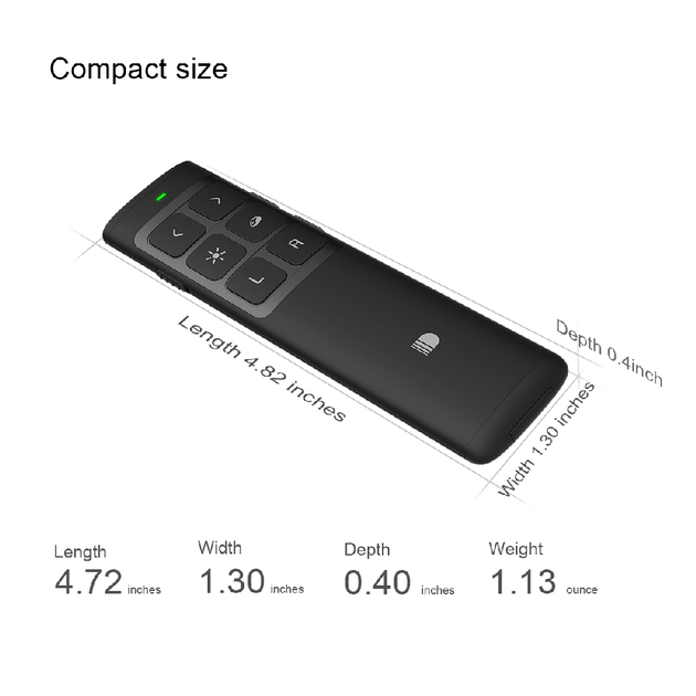 Презентер беспроводной с лазерной указкой Doosl Air Mouse черный (DSIT014-BL) - изображение 5