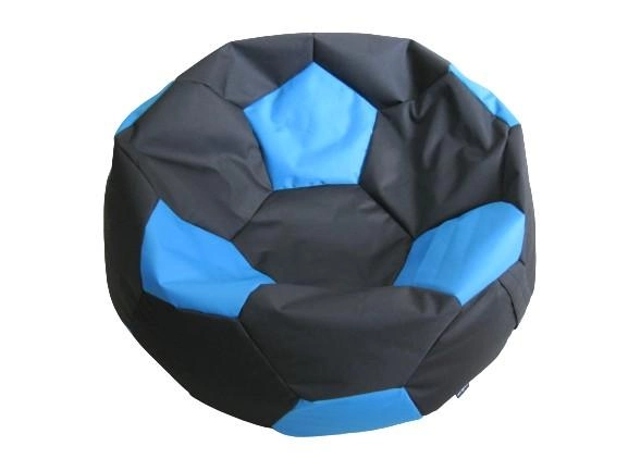 Пуфик м'яч Mypufik розмір L (100 см) Оксфорд 600ПУ Чорний+блакитний - зображення 1