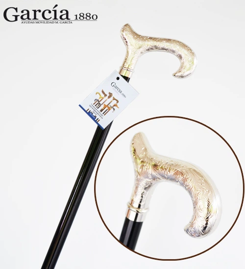 Трость Garcia Superior черный бук никелированная рукоять art.596 Испания (11-5119) - изображение 2