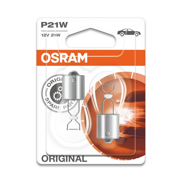 Купить лампа накаливания OSRAM P21W Original 12V 21W, 2шт., 7506