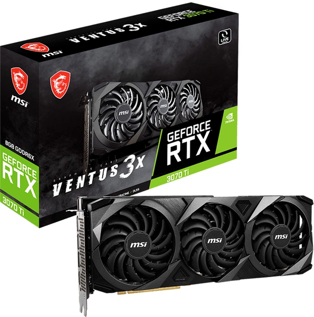 てんちむ/GeForce RTX 3070 Ti 8GB Видеокарта MSI PCI-Ex GeForce RTX 3070 Ti VENTUS 3X 8G OC 8GB