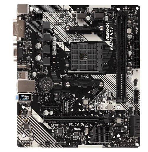 Материнська плата AsRock B450M-HDV R4.0 sAM4 mATX - изображение 4