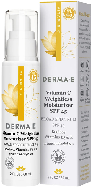 Увлажняющий солнцезащитный крем Derma E легкой текстуры с витамином С SPF45 60 мл (030985003598) 