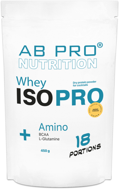 Протеин изолят AB PRO ISO PRO Whey+ Amino 450 г Банан (ISOPROABBA109 ...