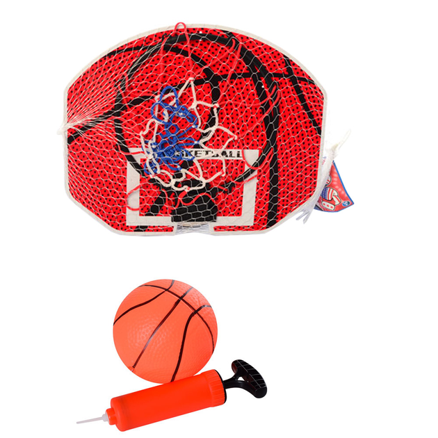 Баскетбольное кольцо со щитом мячом и насосом Metr+, Баскетбольный .