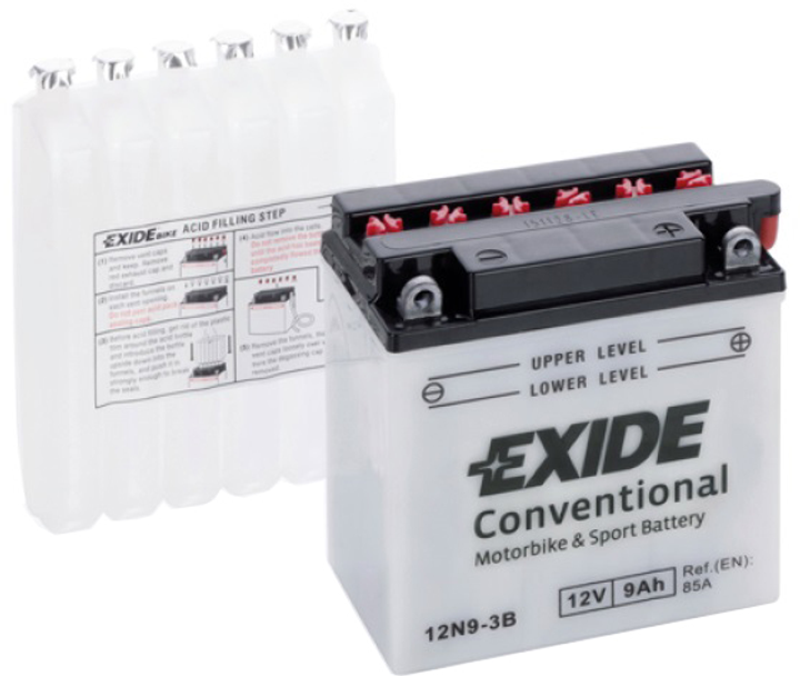 Мотоакумулятор Exide Conventional 9 Ah Єв (-/+) 85EN (12N9-3B) - зображення 1