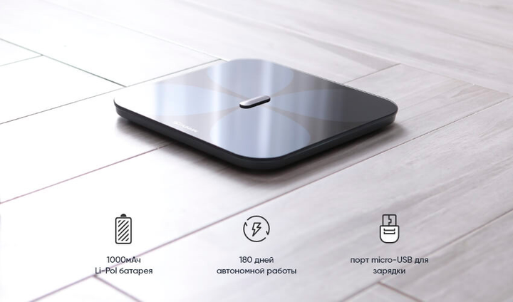 Смарт-весы YUNMAI PRO Smart Scale Black (M1806CH-BK) - изображение 12