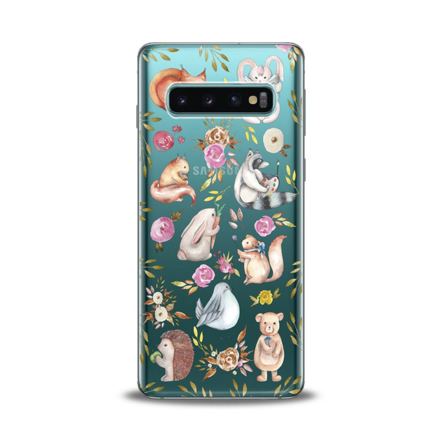 Чехол силиконовый для Samsung (Лесные животные) Galaxy S10e самсунг ...