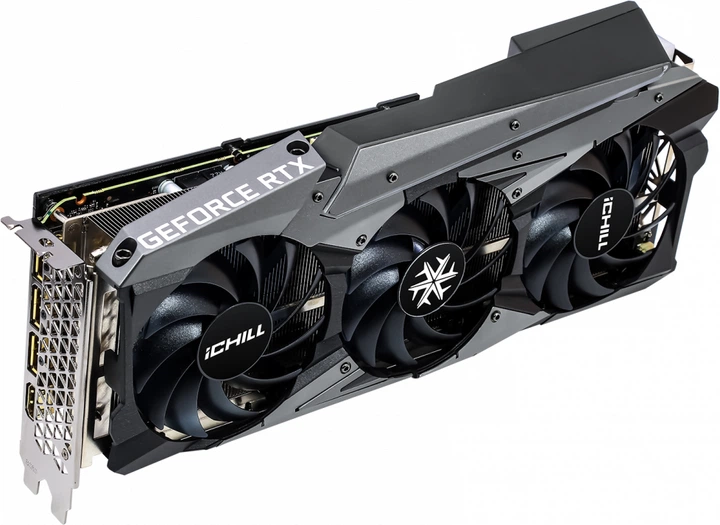 グラフィックボード・グラボ・ビデオカード iCHILL GeForce RTX 3070 (INNO3D) INNO3D GeForce RTX 3070 ICHILL X4 (C30704-08D6X-1710VA35) - купити