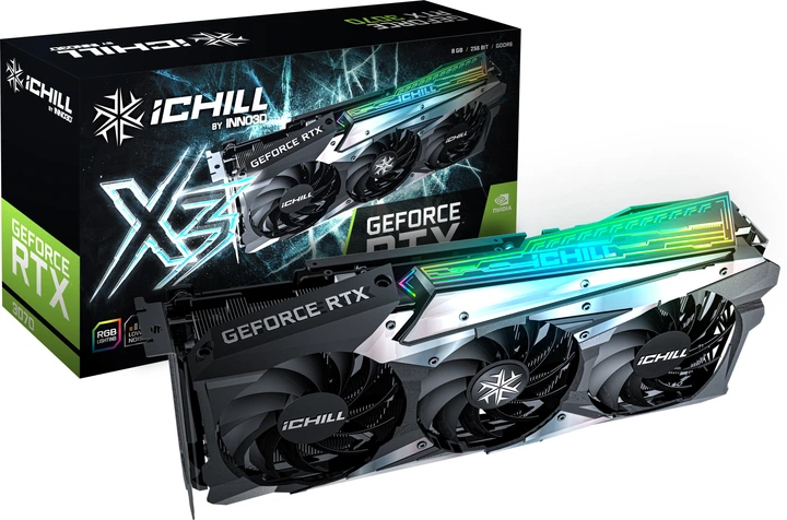 グラフィックボード・グラボ・ビデオカード iCHILL GeForce RTX 3070 (INNO3D) Amazon | Inno3D RTX3070 ICHILL X4 LHR 8GB GDDR6 HDMI 3XDP | INNO3D