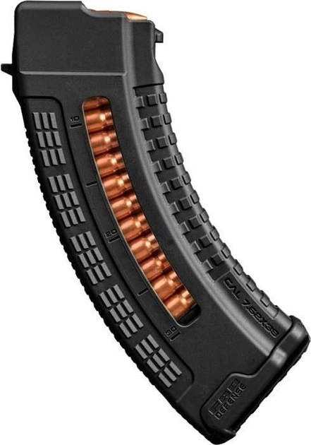 Магазин FAB Defense Ultimag AK 30R Black кал. 7,62х39 з вікном. Колір - чорний - зображення 1