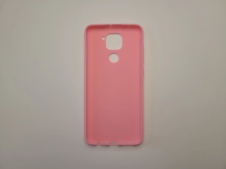 Чехол TPU Matte для Xiaomi Redmi Note 9 бампер розовый - изображение 2