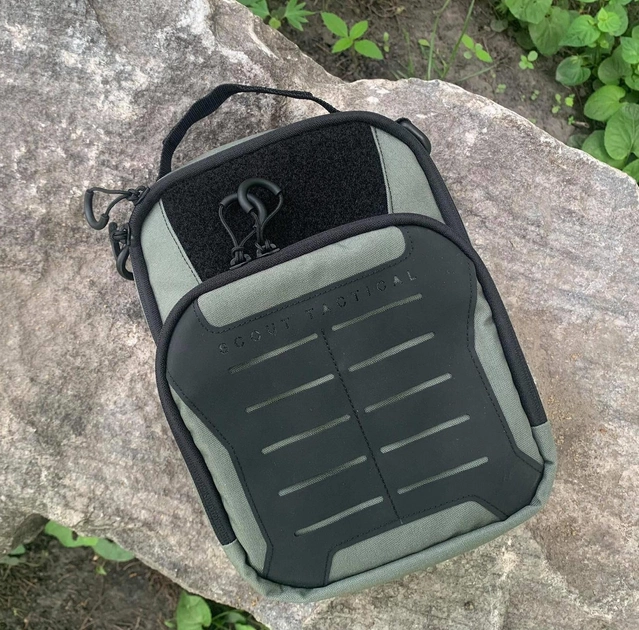 Тактическая сумка-кобура для скрытого ношения Scout Tactical EDC «Tac-box» gray-black - зображення 1