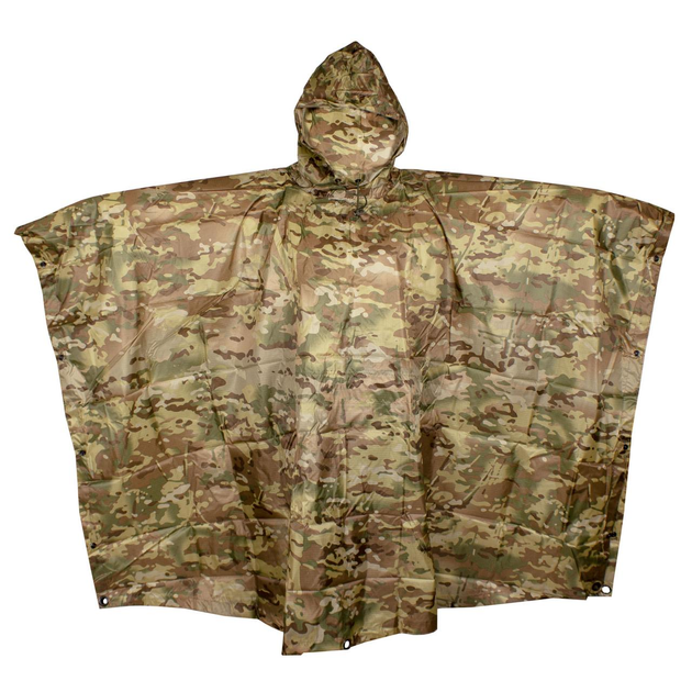 Пончо USGI Industries Multi-Use Tactical Rain Poncho Multicam - изображение 2