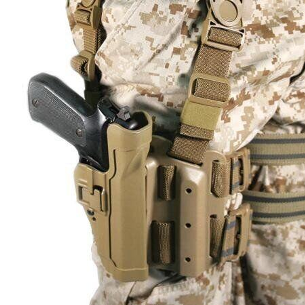 Набедренная кобура BlackHawk! Tactical Sebra под Beretta 92/96/M9 (ФОРТ) Coyote Brown Beretta 2000000027777 - изображение 2