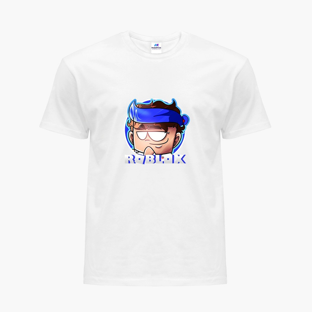 Детская футболка Роблокс (Roblox) (9224-1224) 122-128 см Хлопок Белый ...