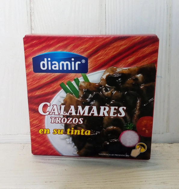 Консерви кальмари у власних чорнилі Diamir Calamares trozzo En Tinta 266г/168г (Іспанія) - зображення 3