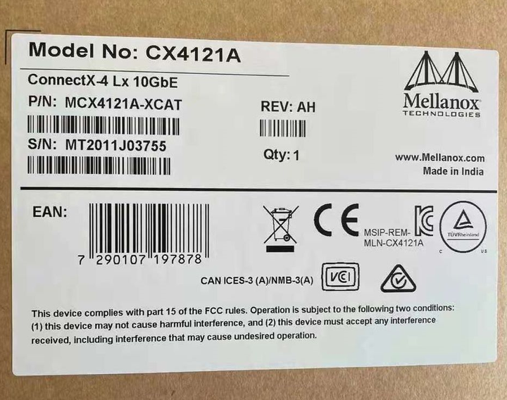 Сетевая карта для серверов Mellanox MCX4121A-XCAT ConnectX-4 Lx 10GbE - изображение 6