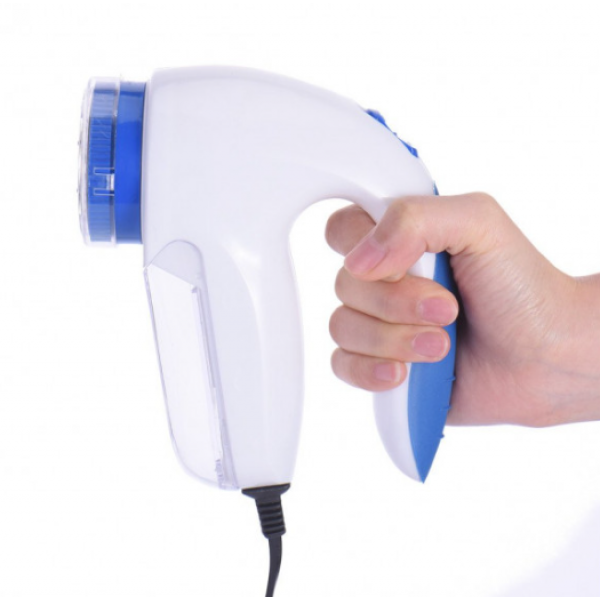 Машинка для удаления катышков Lint Remover от сети 220В Бело-голубая - изображение 4