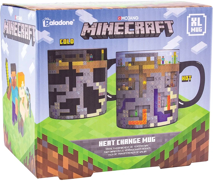 Чашка-хамелеон Paladone Minecraft. XL Heat Change Mug 550 ml