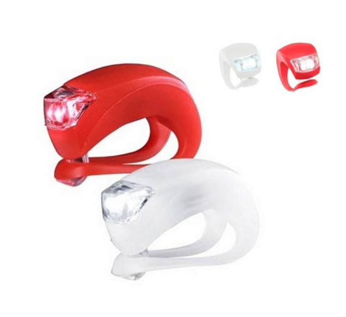 LED Light Set HJ008 2 Bike 2 Light Red